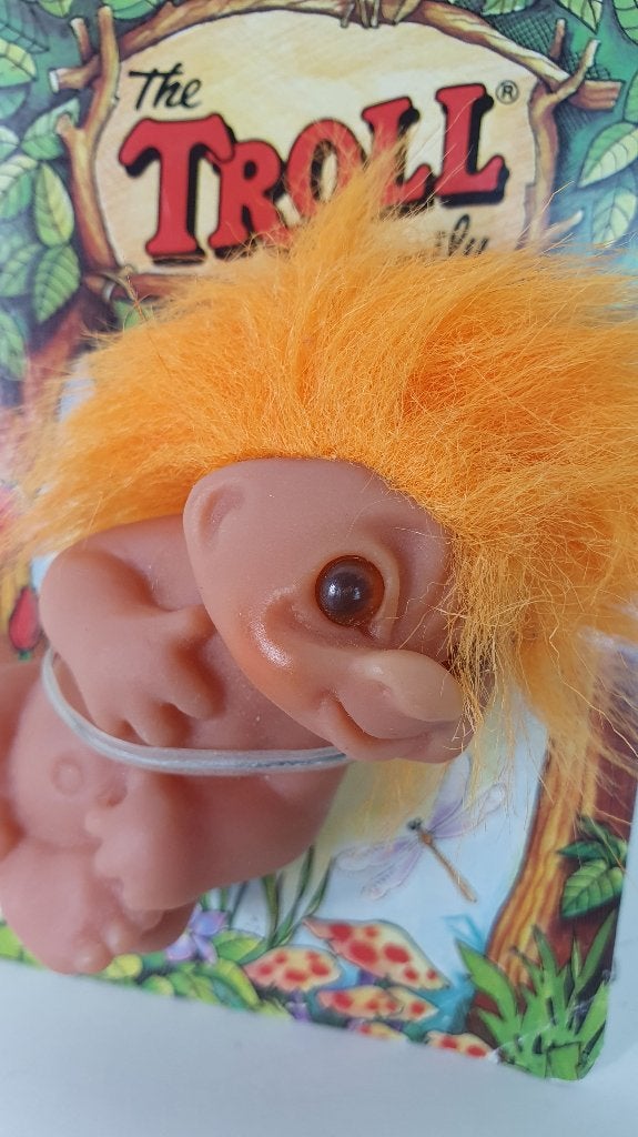 Vintage DAM trol Babytroll no. 510 op blister. 1985. 8B12, Tweedehands verkoop, Tweedehands verkoop, Gebruikt, Ophalen of Verzenden