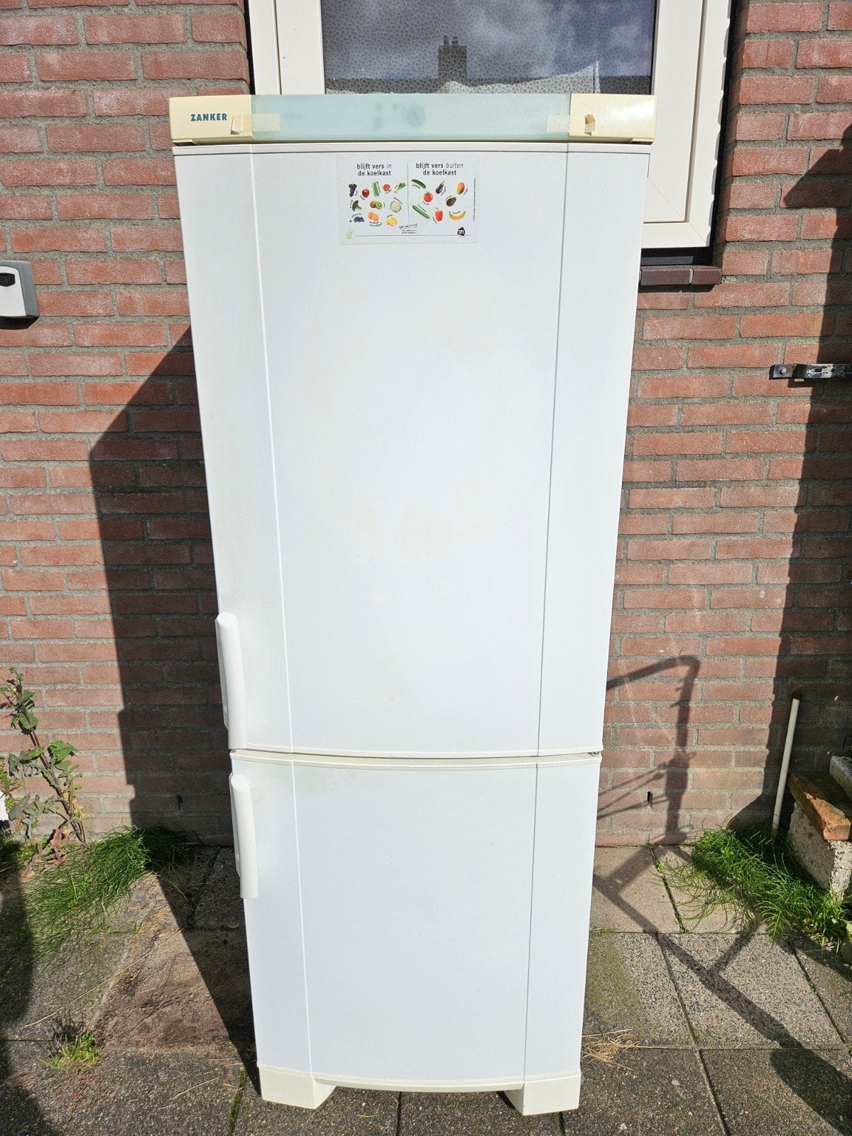 Zanker Koel-vrieskast - Gebruikt (As Is), Witgoed en Apparatuur, Ophalen, Gebruikt, 200 liter of meer, Met aparte vriezer