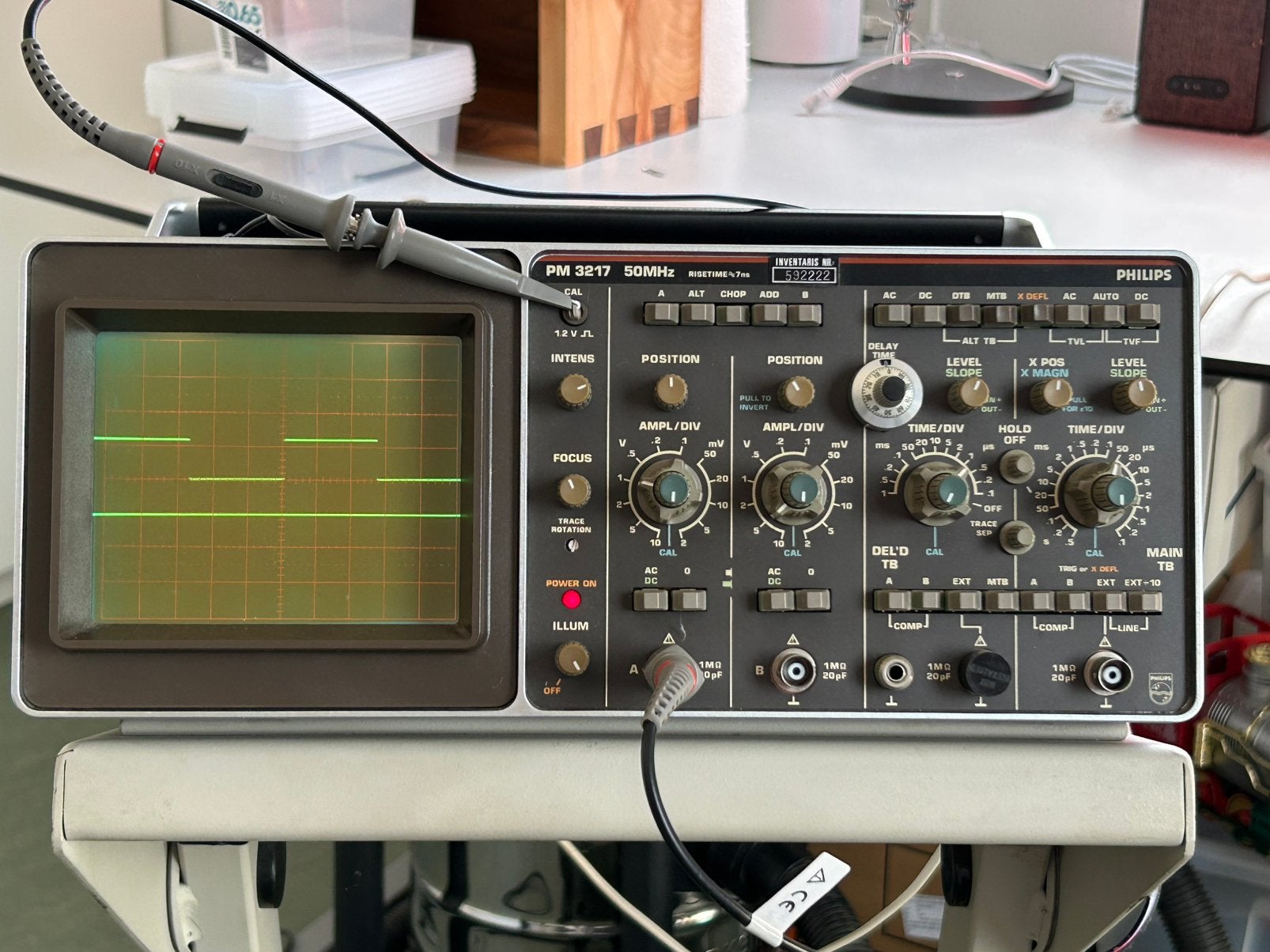 Philips tweekanaals-oscilloscoop 50mHz, Ophalen, Zo goed als nieuw