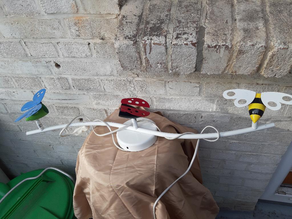 Plafondspot, met 3 spotjes, wit, of grijs, metaal, Ikea, Ophalen, Gebruikt, Metaal of Aluminium, Led