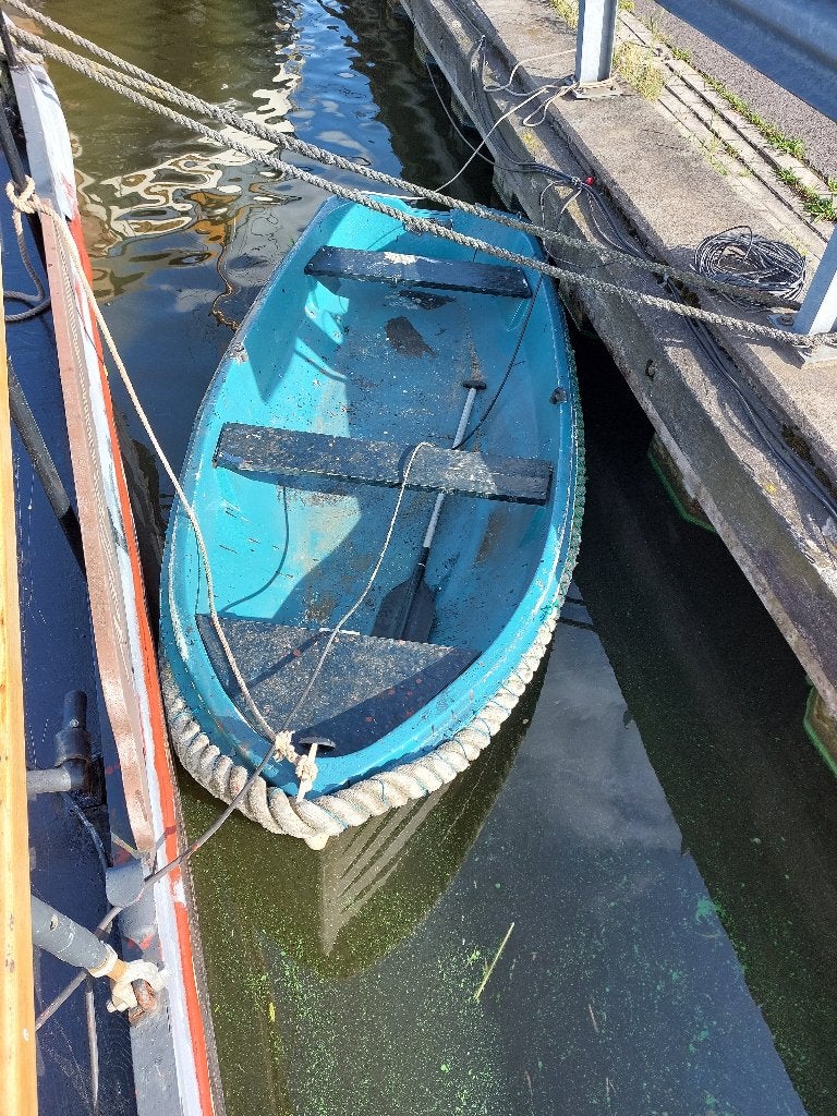 Blauwe  overnaadse roeiboot, Ophalen, Gebruikt, Overige typen, Zeilboot of Motorboot