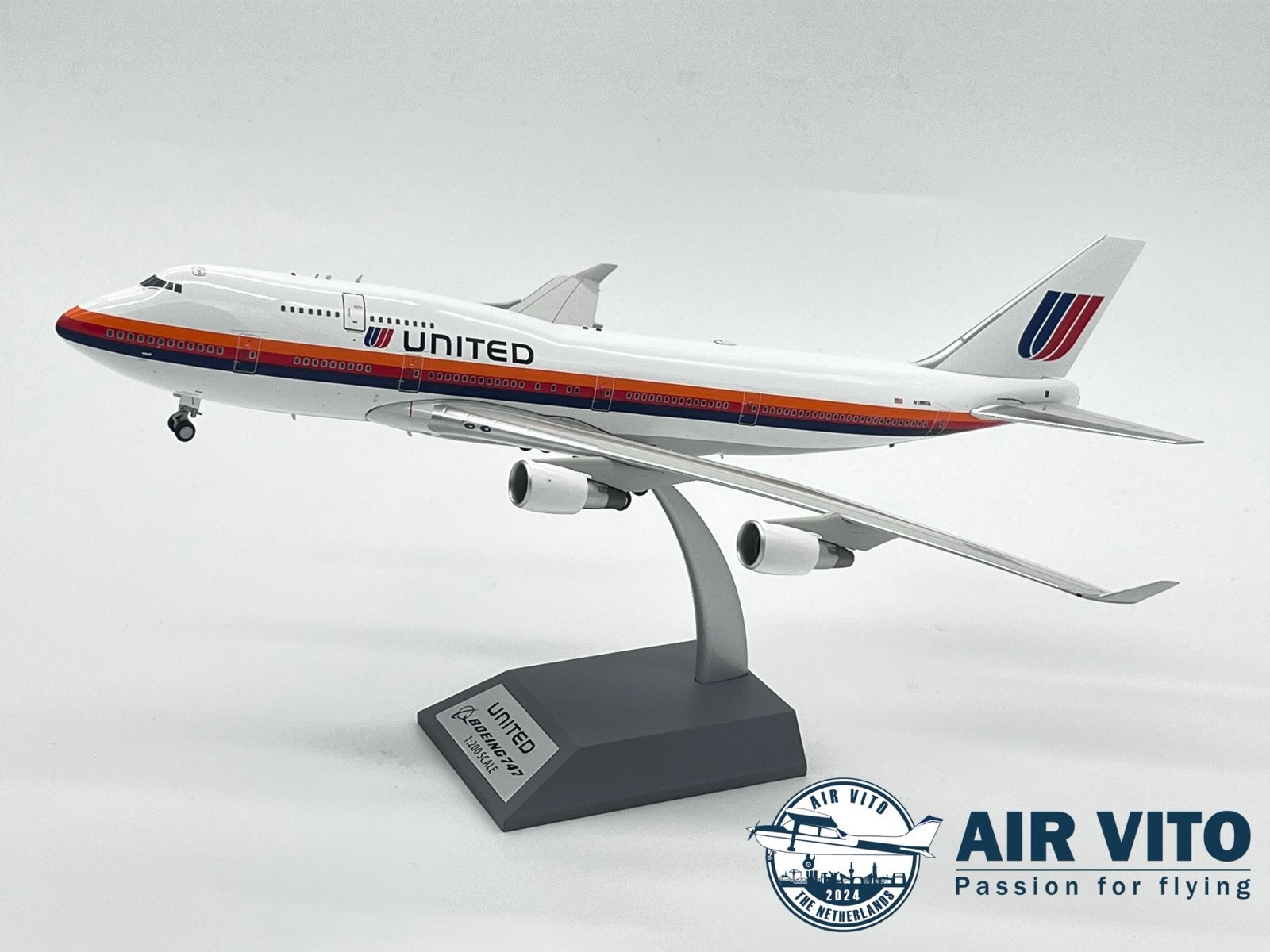 Boeing 747-400 United schaalmodel 1:200 nieuw, Schaalmodel, ., Ophalen of Verzenden, .