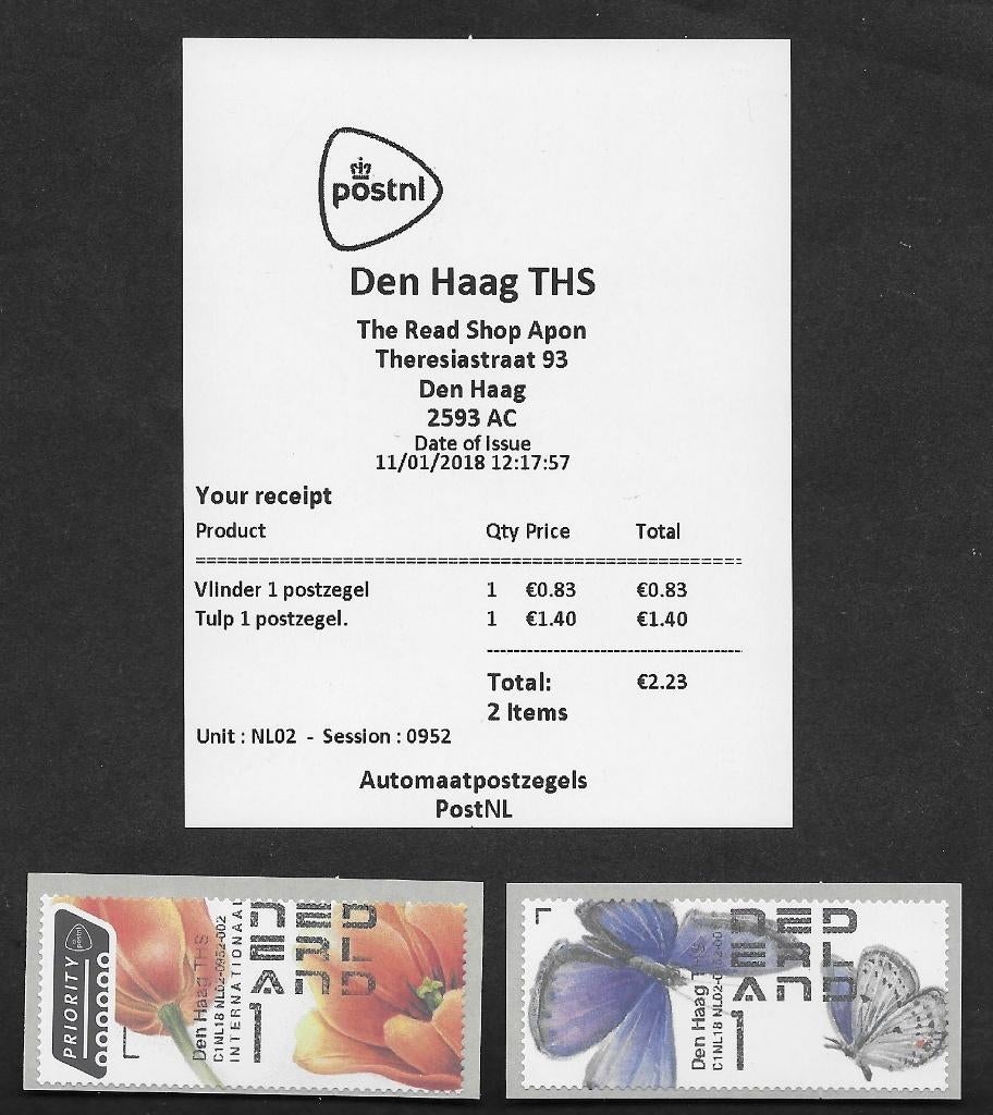 Post & Go automaatzegels Den Haag THS, Unit 02. Lees Info., Ophalen of Verzenden, Na 1940, Postfris