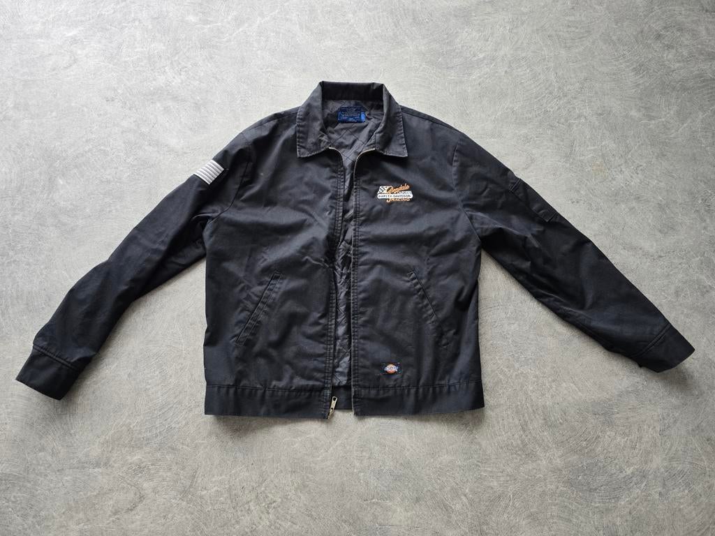 Dickies Harley-Davidson Racing Jas Zwart Maat L, Maat 52/54 (L), Zwart, Dickies, Ophalen of Verzenden