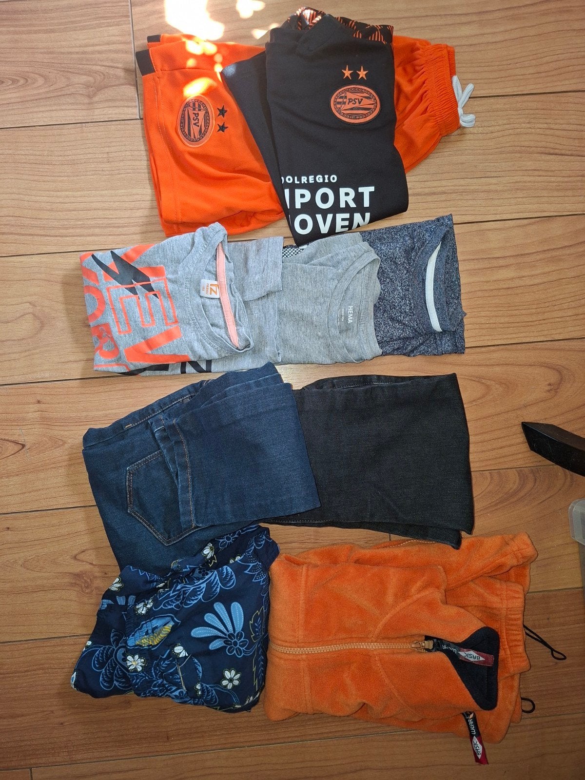 pakket Jongen Maat 128: Shirts, Broeken, Vest & PSV P, Overige typen, Zo goed als nieuw, Jongen, Diverse merken