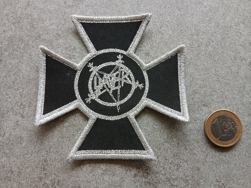 Slayer mooie  limited edition iron cross patch 21 metal, Verzenden, Nieuw, Kleding