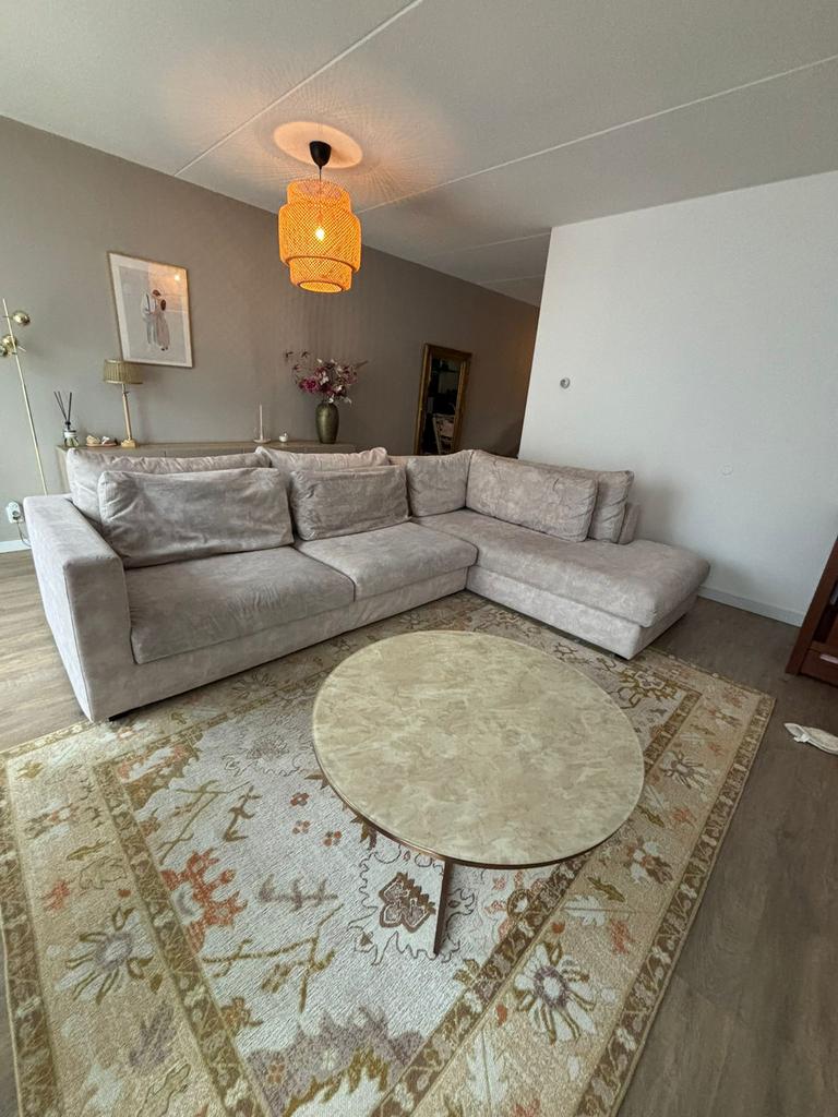 Trendhopper Hoekbank Venetië beige, Huis en Inrichting, Ophalen, Gebruikt, 100 tot 125 cm, Hoekbank