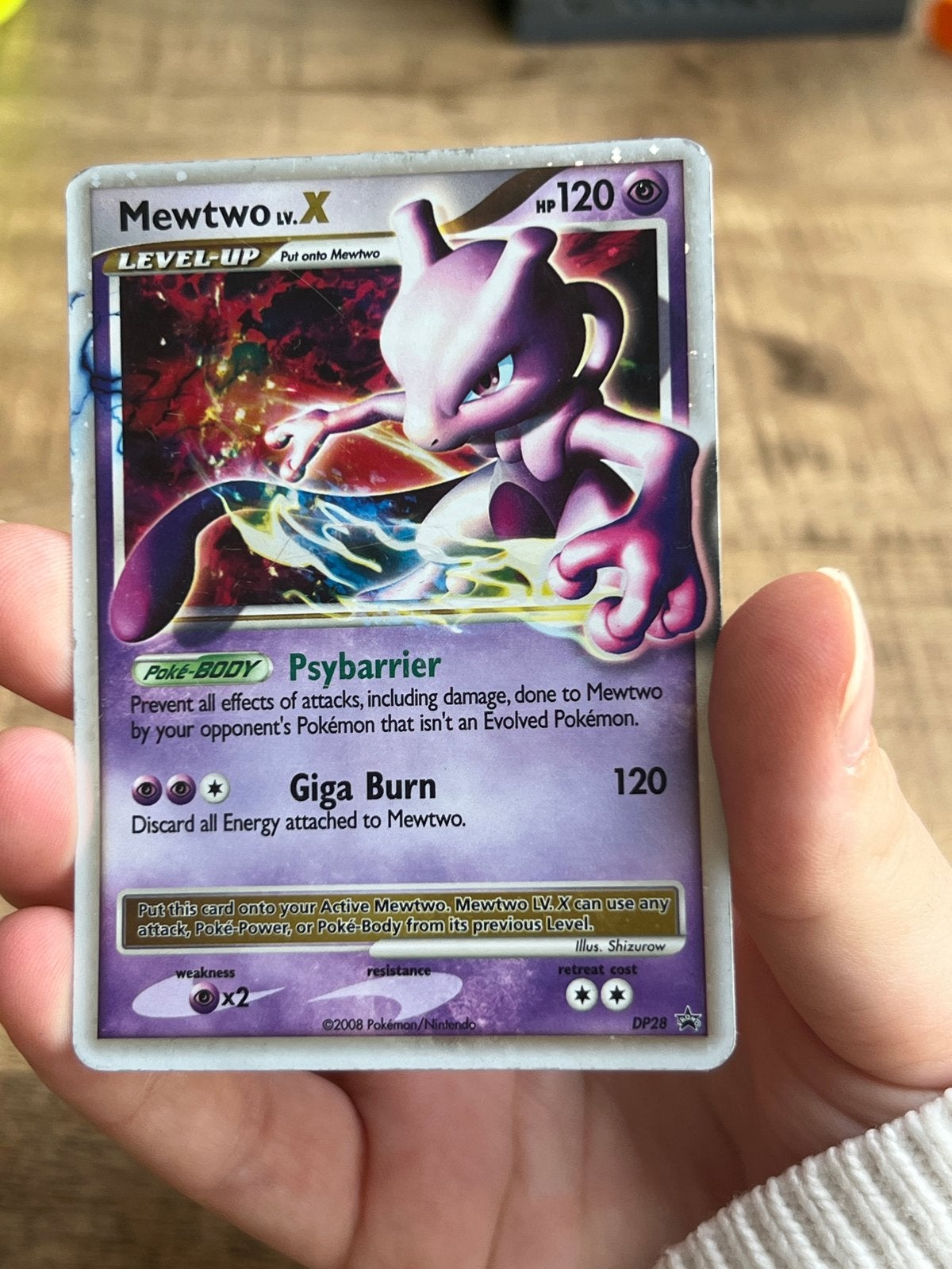 Mewtwo LV.X Pokemon Kaart - Good, Hobby en Vrije tijd, Ophalen of Verzenden, Gebruikt, Losse kaart
