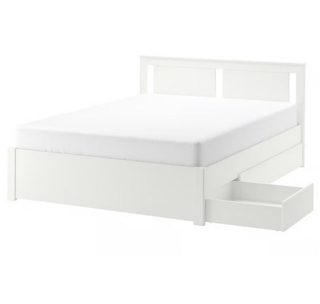 Wit ikea bed, Ophalen, Wit, Tweepersoons, 140 cm