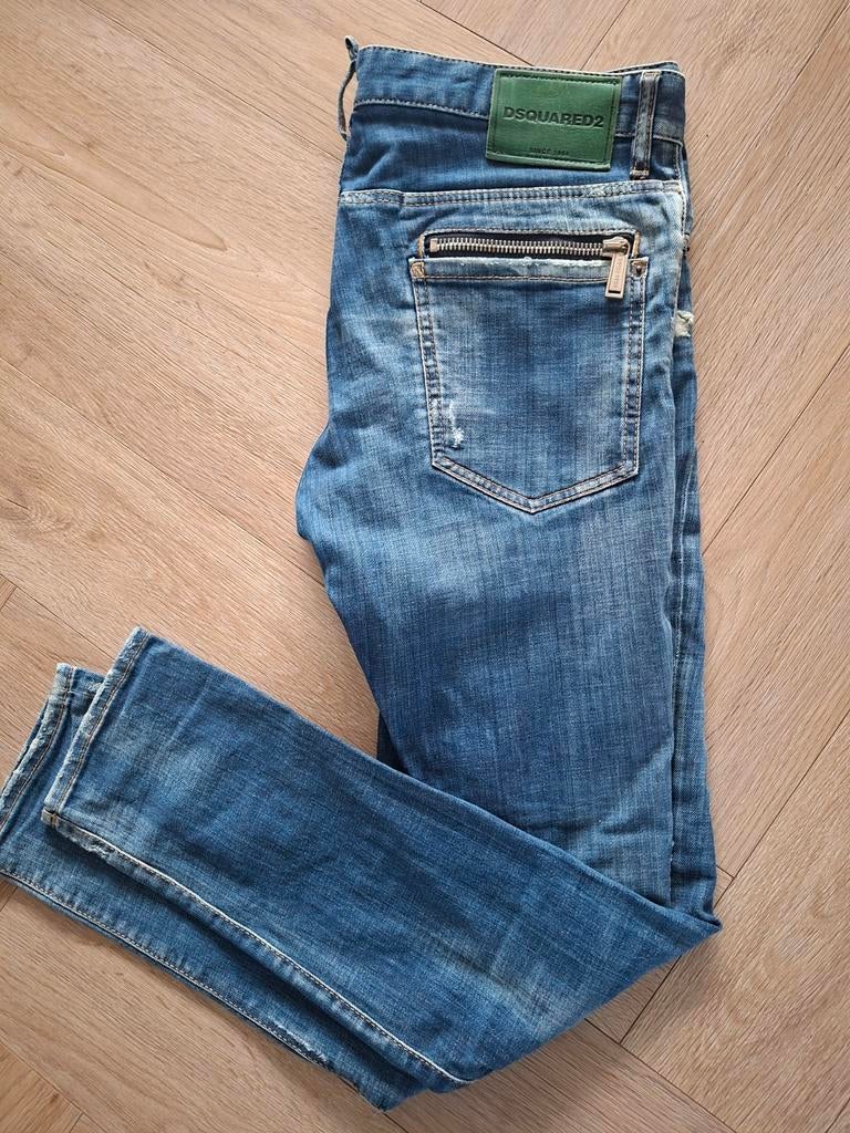 Dsquared Ripped Jeans maat 48/M, Dsquared2, Blauw, Ophalen of Verzenden, Zo goed als nieuw