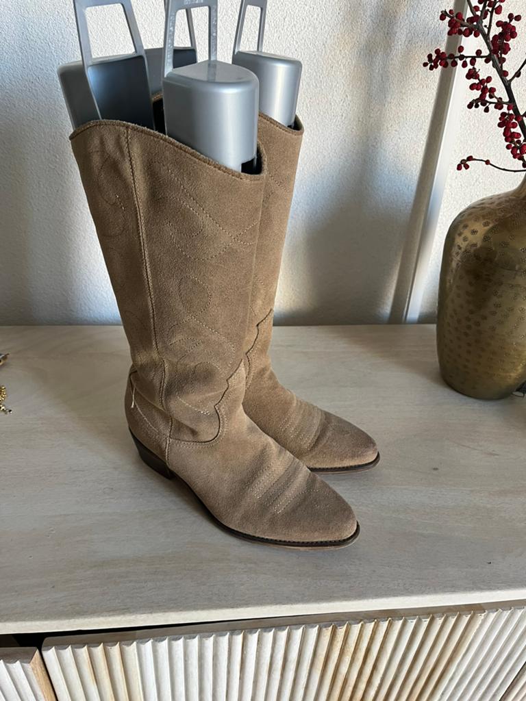PS Poelman lange beige laarzen echt prachtig als NIEUW mt39, Ophalen of Verzenden, Zo goed als nieuw, Beige, Hoge laarzen