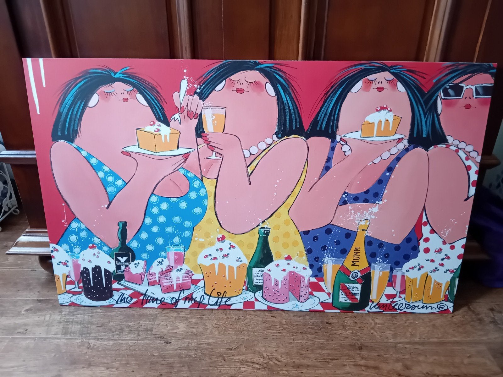 dikke dames schilderij, Ophalen, Zo goed als nieuw, Schilderij
