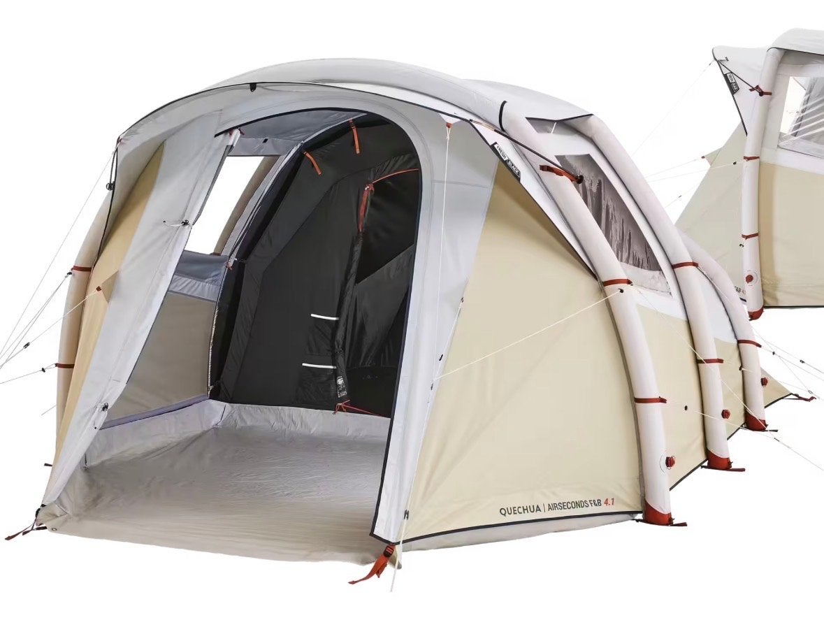 Quechua Airseconds 4.1 Fresh & Black Opblaasbare Tent, Caravans en Kamperen, Tenten, Ophalen, Zo goed als nieuw, Tot en met 4