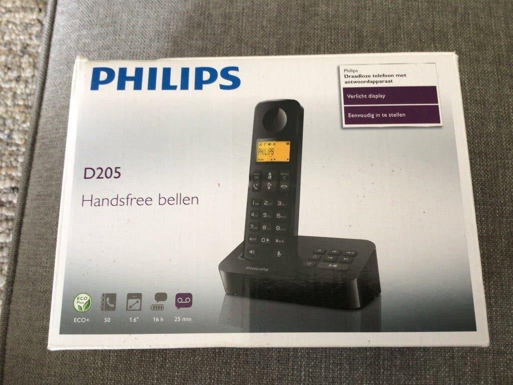 Philips draadloze telefoons D205 t.e.a.b., Ophalen of Verzenden, Nieuw, 2 handsets