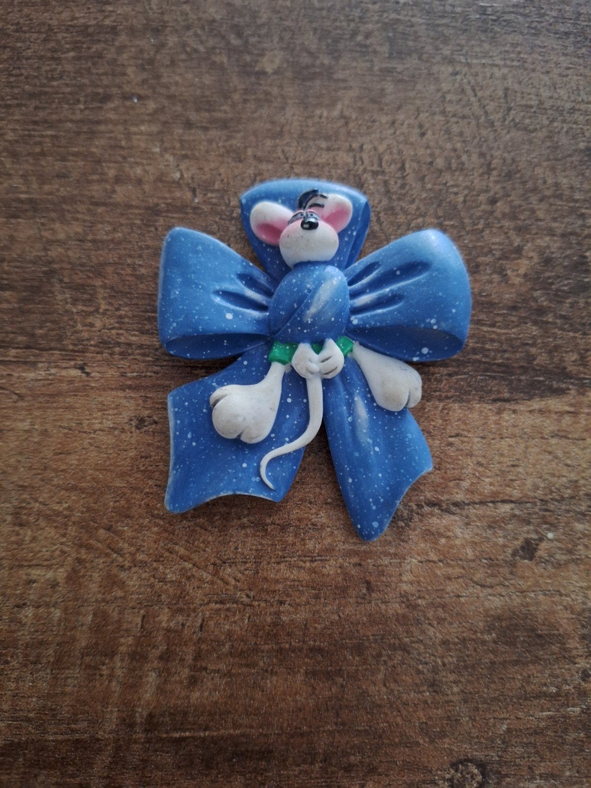 Diddl magneet - Diddl op blauwe strik, Ophalen of Verzenden, Diddl, Gebruikt, Overige typen