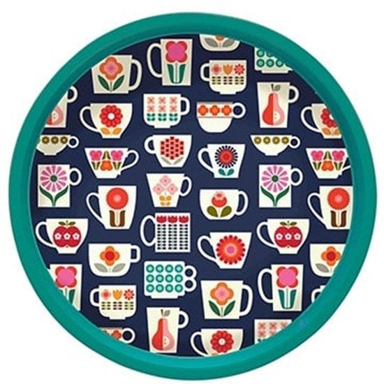 Dienblad Theekopjes Ø30x3cm, Ophalen, Rond, Nieuw, Nvt