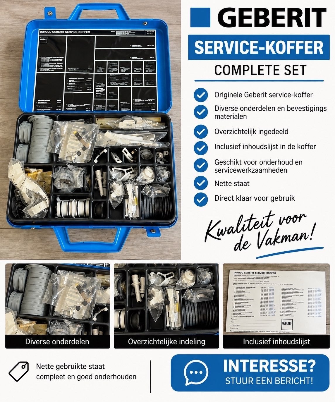 Geberit Service-Koffer Complete Set - Kwaliteit voor de Vakm, Ophalen of Verzenden, Gebruikt, Overige typen