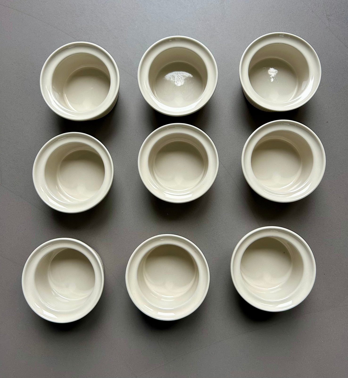 9 stuks Recamier souffle bakjes in EEN koop, Ophalen, Zo goed als nieuw, Aardewerk, Overige stijlen