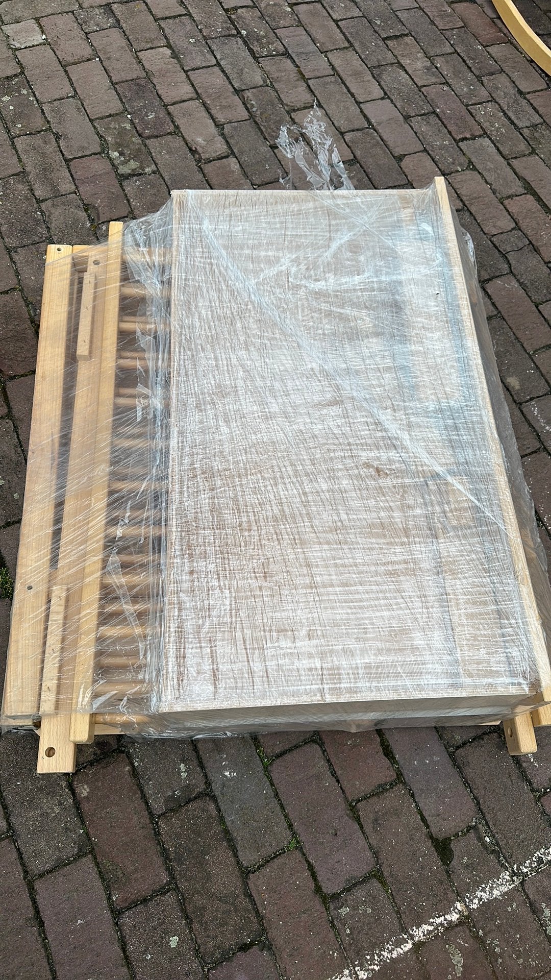 Houten box, met lade, Ophalen, Ledikant