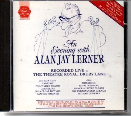 An Evening with Alan Jay Lerner - Live CD, Overige componisten, Modernisme tot heden, Ophalen of Verzenden, Zo goed als nieuw