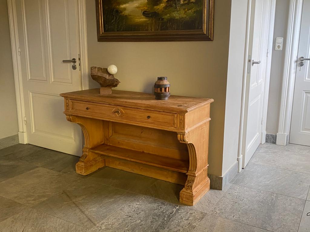 Antiek grenen bureau / sidetable, Antiek en Kunst, Antiek | Meubels | Kasten, Ophalen