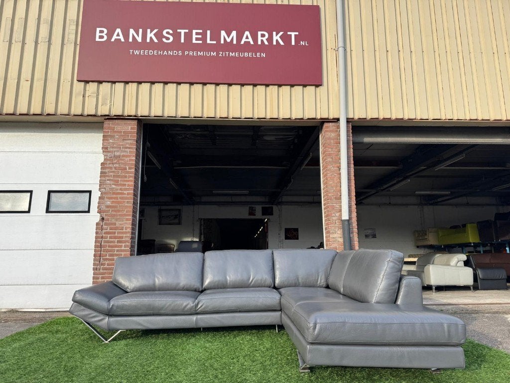 Hoekbank NATUZZI Releve bankstel design grijs leer, Huis en Inrichting, Banken | Bankstellen, Ophalen, Geen, Pahest@hotmail.nl