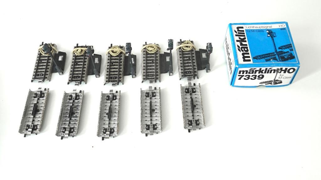 Märklin 7339 H0 Lichthoofdsein, handbediend - 5 stuks, Wisselstroom, Gebruikt, Overige typen, Ophalen of Verzenden
