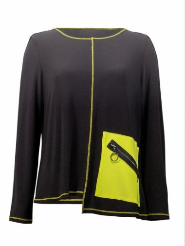Joseph Ribkoff elegant zwart/geel tuniek 38 valt 40/42, Kleding | Dames, Maat 38/40 (M), Meerkleurig, ., Joseph Ribkoff