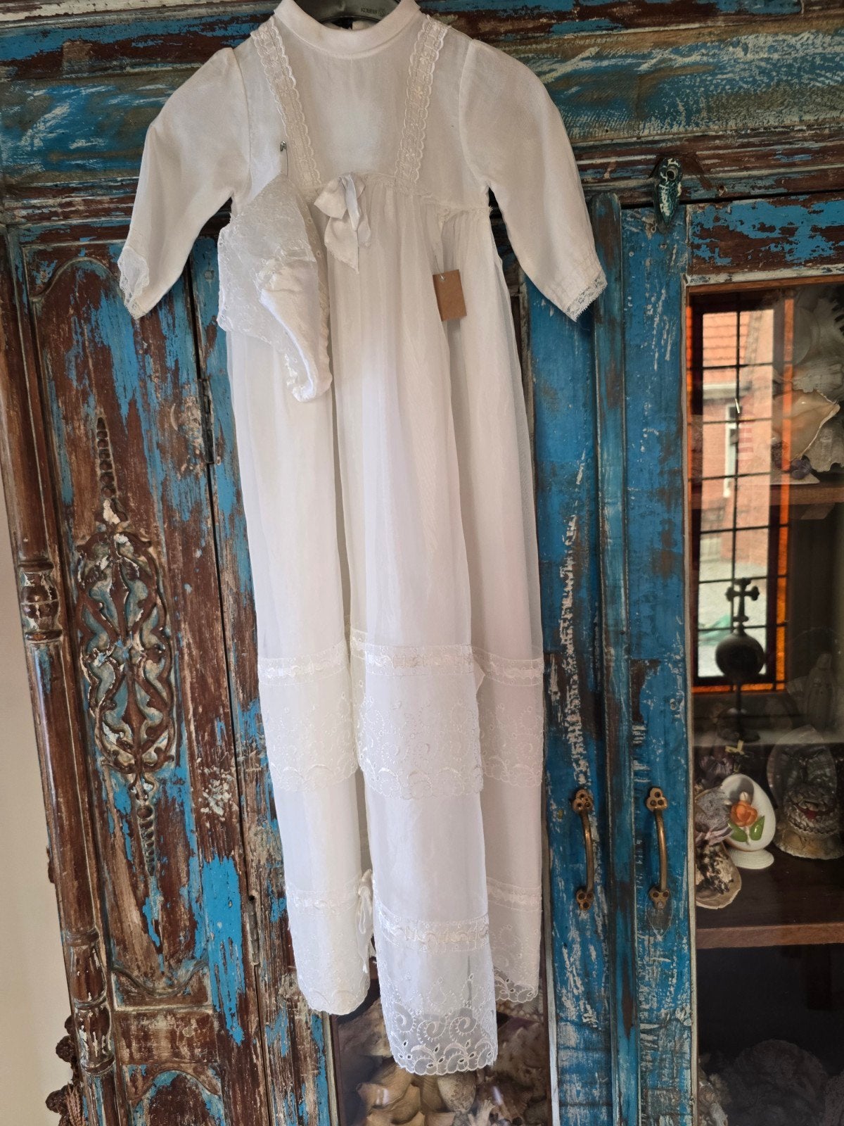Prachtige Antieke Doopjurk - Vintage Babykleding, Antiek en Kunst, Antiek | Kleding en Accessoires, Ophalen of Verzenden, Kinderen