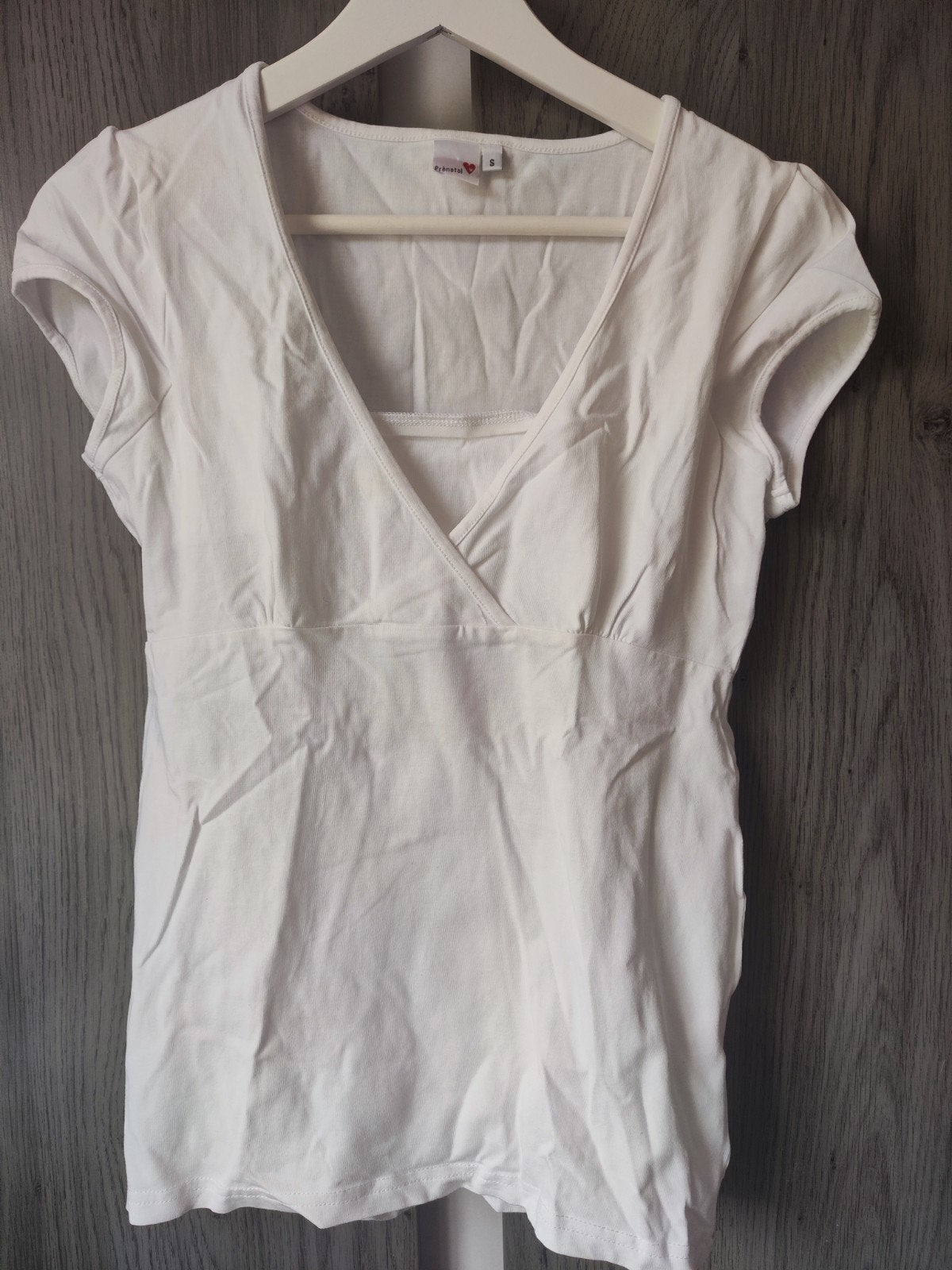 Wit positie shirt Prenatal maat S, Wit, Gedragen, Shirt of Top, Ophalen of Verzenden