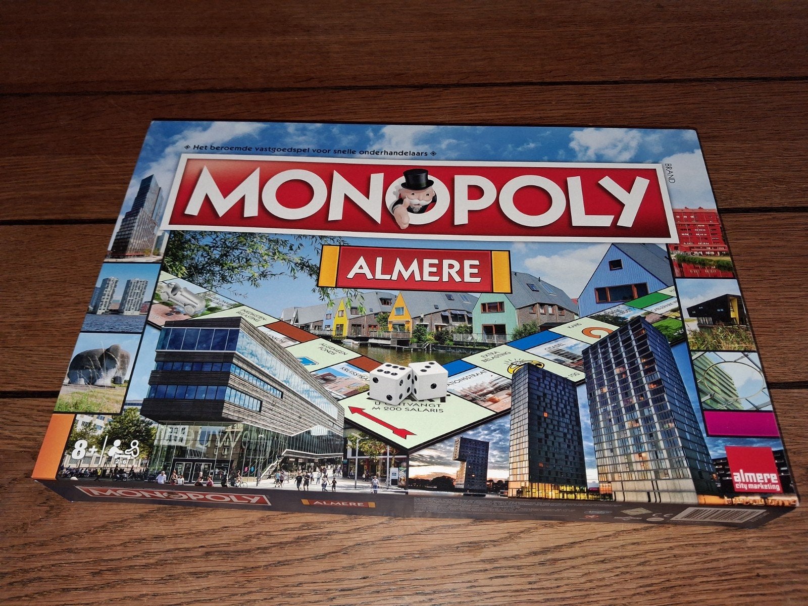 Monopoly Almere - Speciale editie bordspel, Hobby en Vrije tijd, Een of twee spelers, Ophalen of Verzenden, Zo goed als nieuw