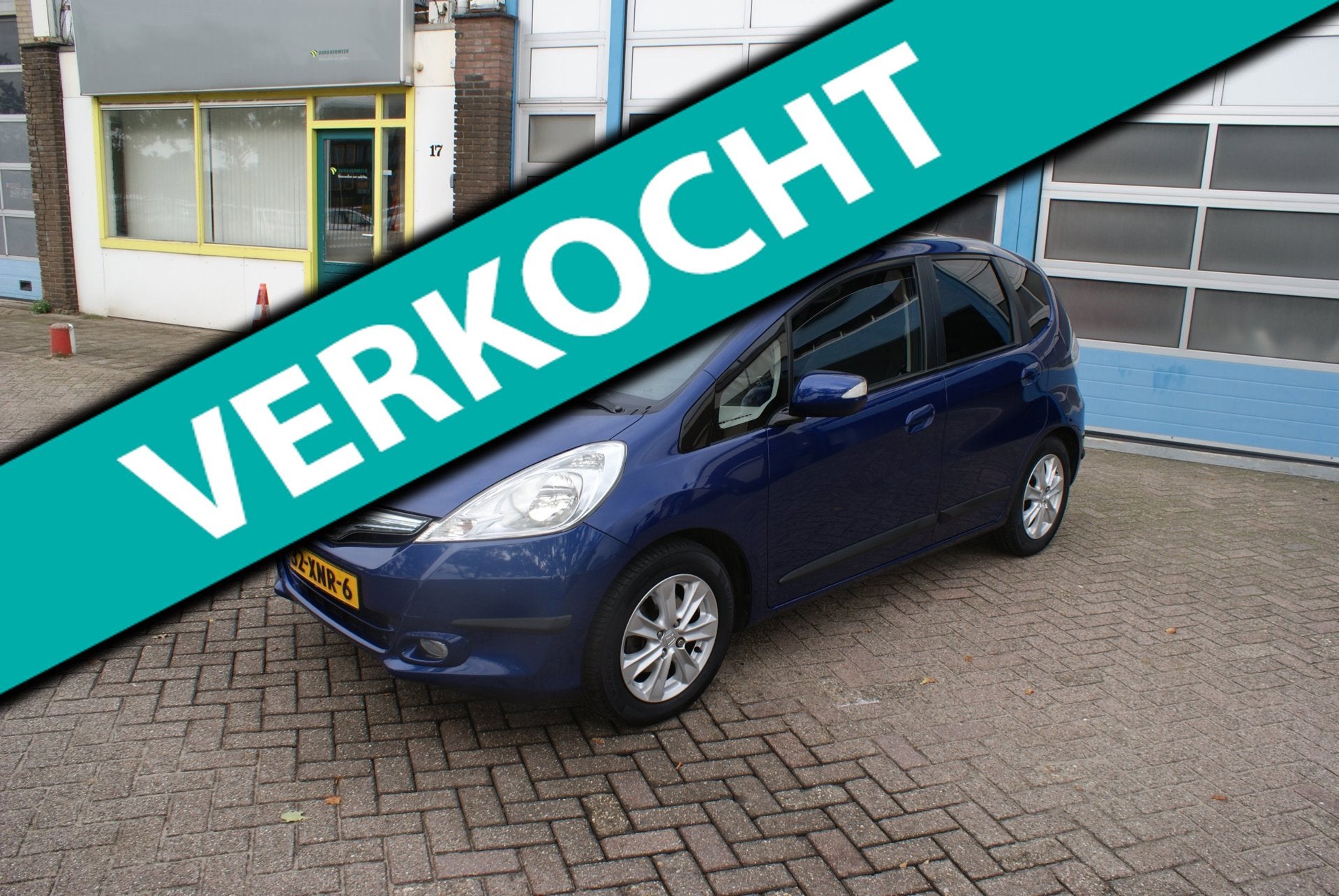 Honda Jazz 1.4 Hybrid Elegance met org honda fietserek, Auto's, Euro 5, Gebruikt, 4 cilinders, Blauw