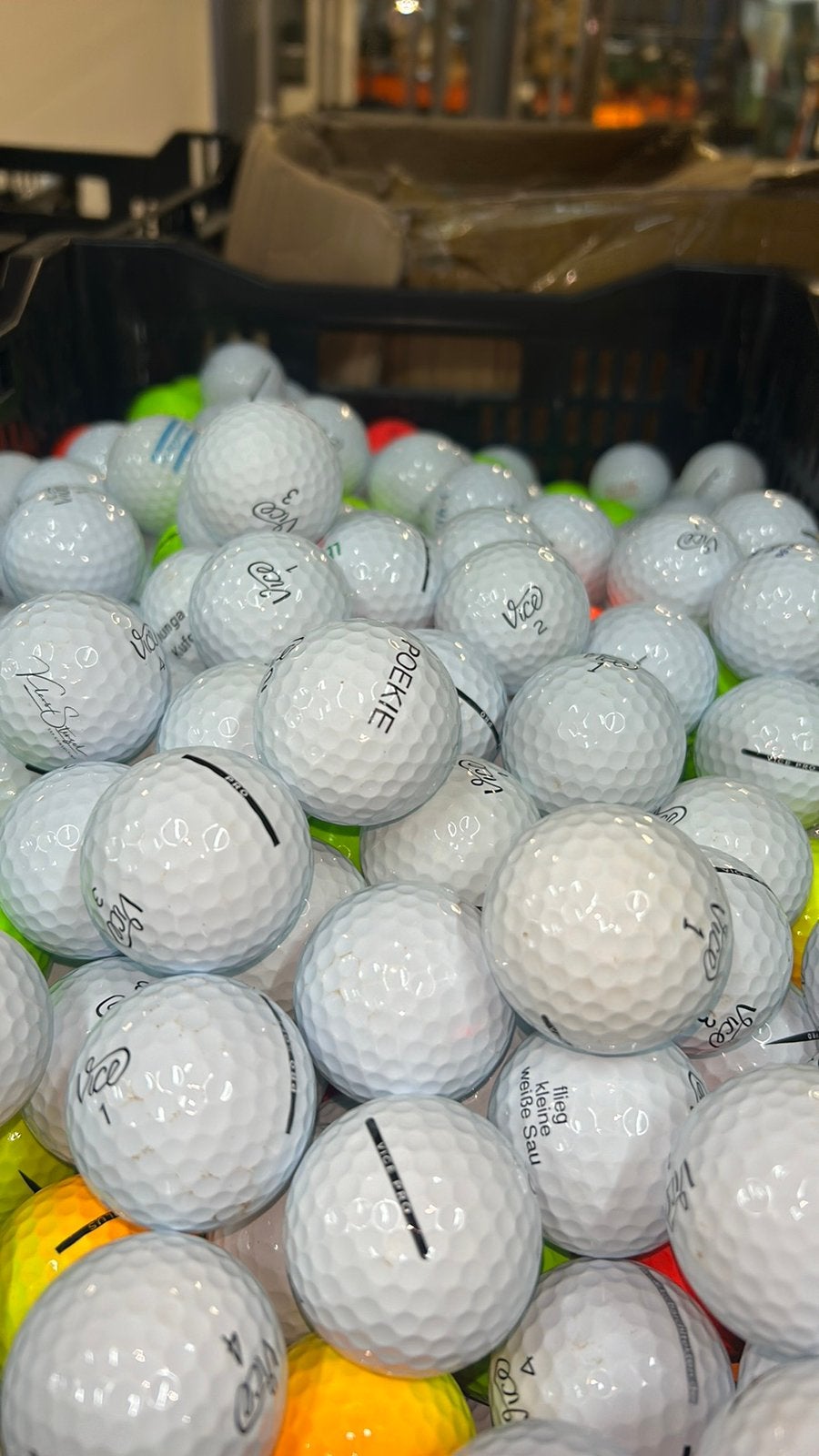 50 Stuks Vice Pro Golfballen AAAA, Ophalen of Verzenden, Zo goed als nieuw, Bal(len)