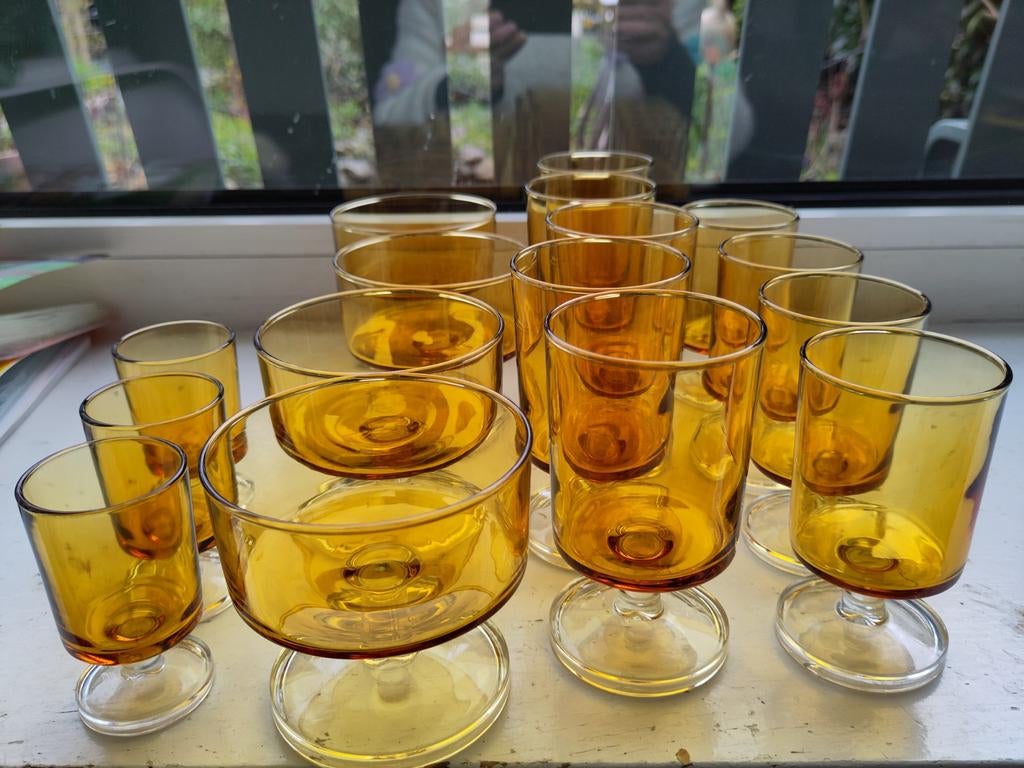 Vintage glasservies, Ophalen of Verzenden, Zo goed als nieuw, Overige typen