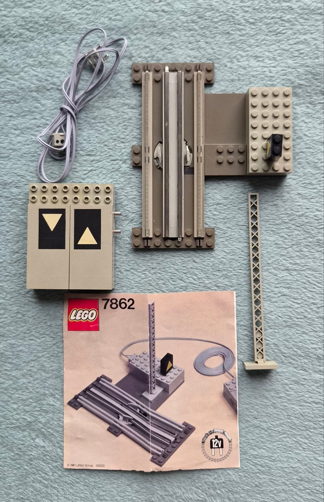 Lego trein 12 Volt rails wagon ontkoppel systeem (set 7862), Inclusief instructies, Gebruikt, Lego, Ophalen of Verzenden