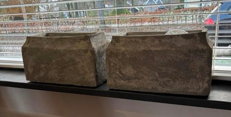 Landelijke Betonnen potten zwaar …bieden, Ophalen, 25 tot 50 mm, Zo goed als nieuw, Pallet