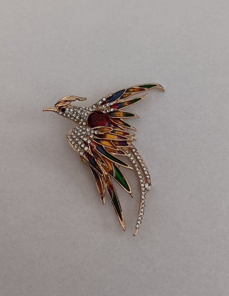 Feniks broche, Sieraden, Tassen en Uiterlijk, Overige materialen, 4 tot 7 cm, Overige kleuren, Nieuw