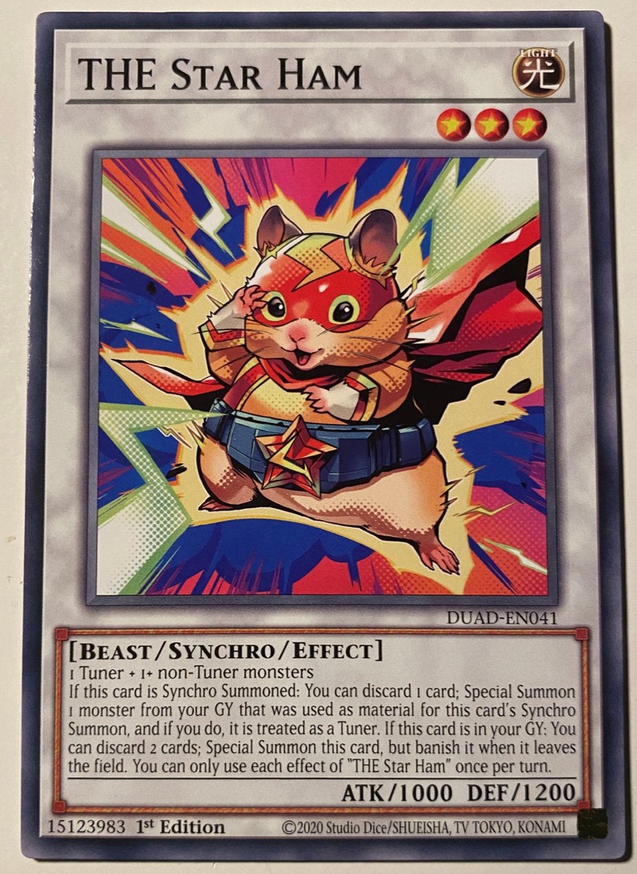 Yu-Gi-Oh! The Star Ham DUAD 1st Edition !, Ophalen of Verzenden, Zo goed als nieuw, Losse kaart