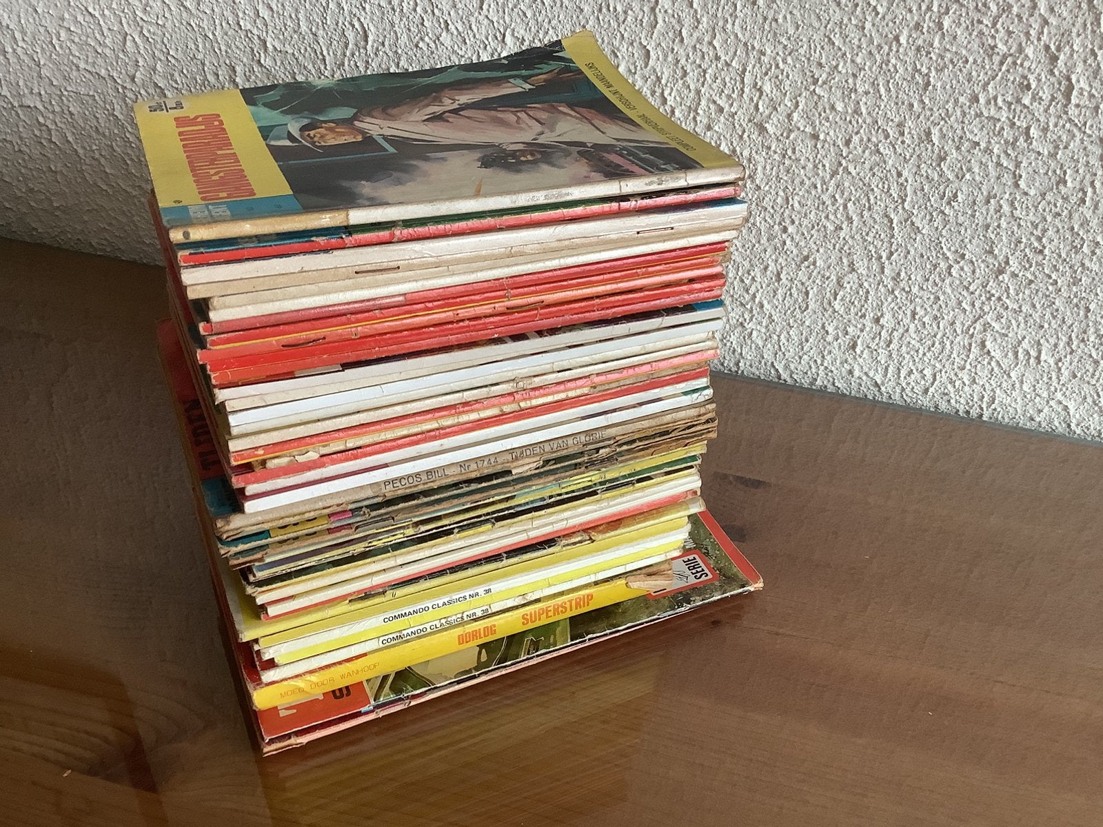 Diverse 42x mini comic pulp stripboekjes Oorlog Western e.d., Meerdere comics, Ophalen, Gelezen, Amerika
