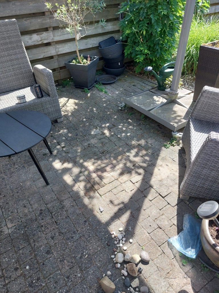 Ongeveer 5m² koppelstones, Tuin en Terras, Ophalen, Gebruikt, Klinkers, 10 m² of meer
