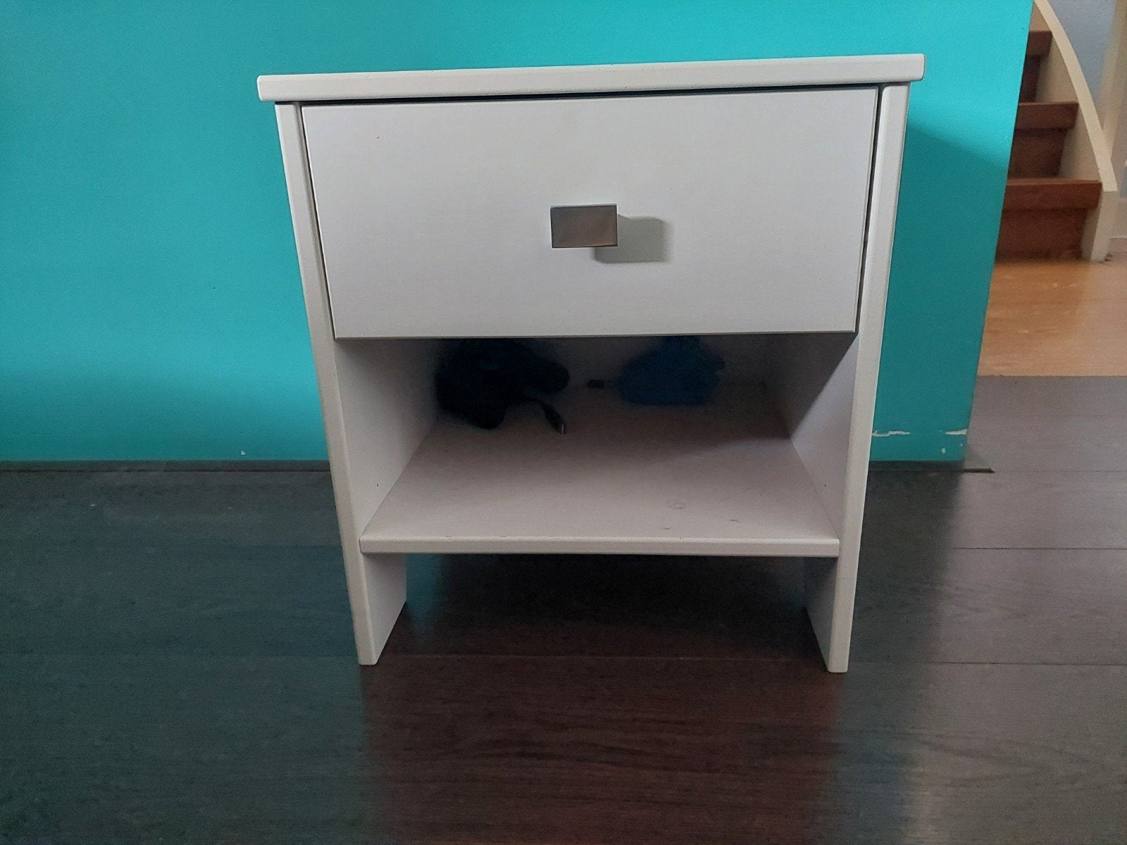 Nachtkastje met lade en open vak, Ophalen, Gebruikt, Minder dan 45 cm, Minder dan 55 cm