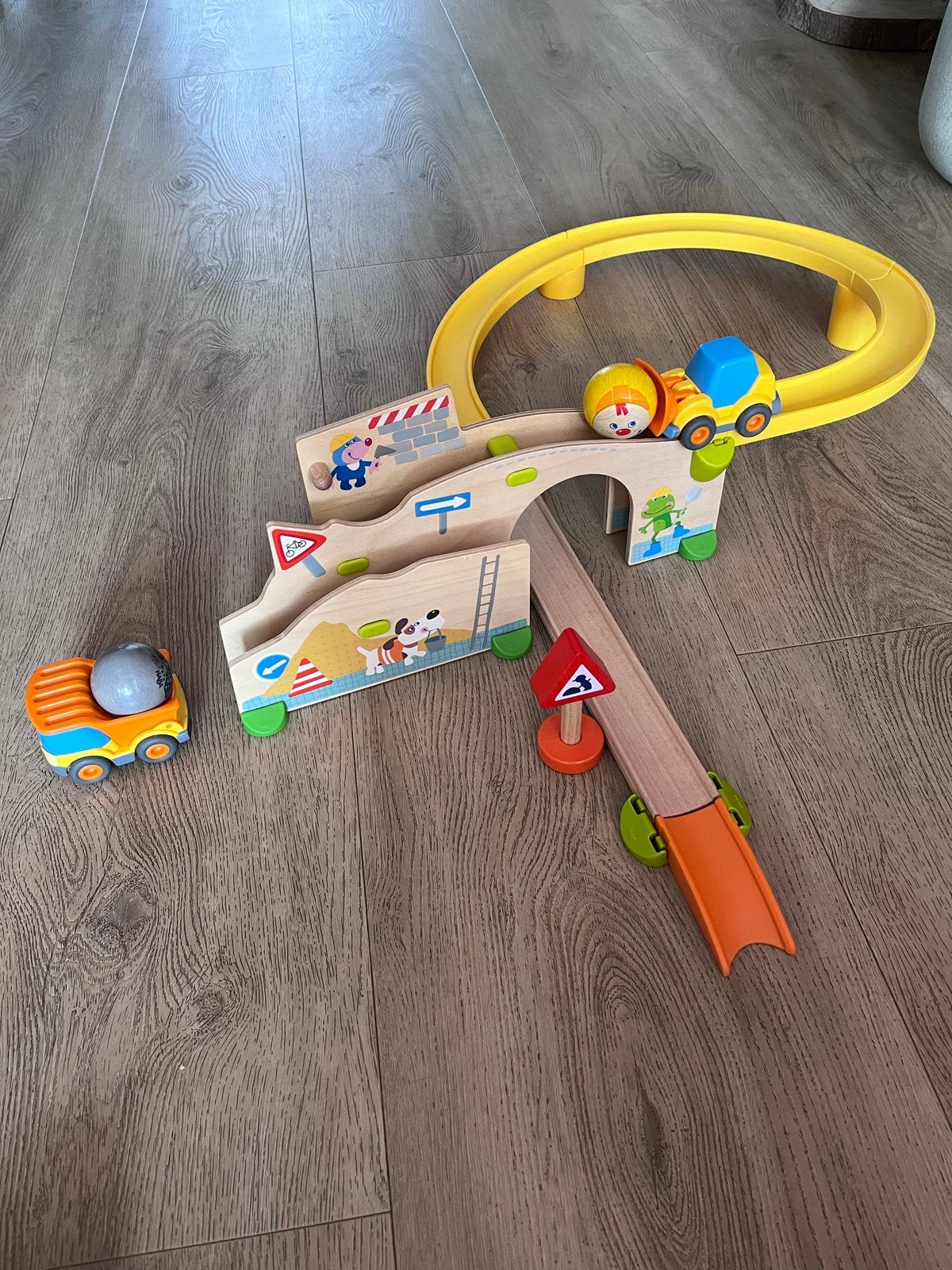 Haba Kullerbü Knikkerbaan - Speelbaan Op de werf, Ophalen, Zo goed als nieuw, Jongen of Meisje