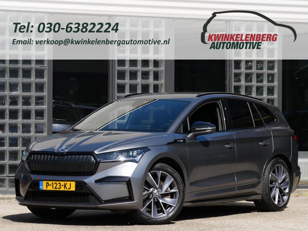 Skoda Enyaq iV 80 SPORTLINE/ TREKHAAK/ WARMTEPOMP/ MATRIX LE, Auto's, Skoda, Automaat, Achterwielaandrijving, Gebruikt, 80 kWh