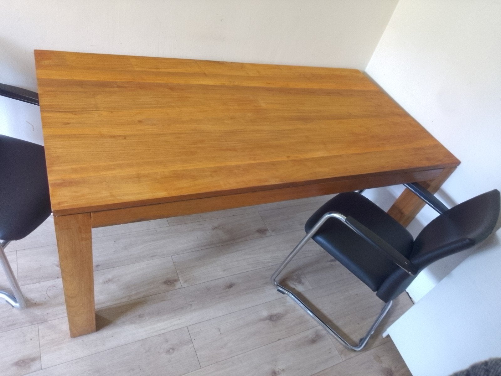 Gerestaureerde Teakhouten Eettafel - 180x90x79 cm, Ophalen, Teakhout, 50 tot 100 cm, Zo goed als nieuw