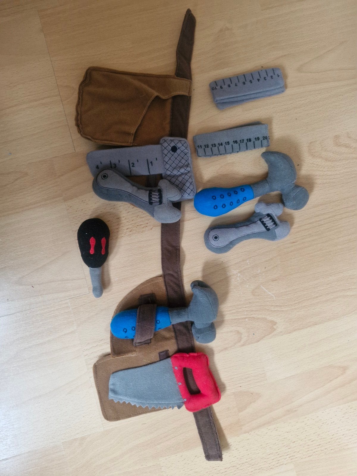 Zachte Bouwvakker Speelgoed Set - Gereedschap van Stof, Ophalen of Verzenden, Gebruikt, Jongen of Meisje