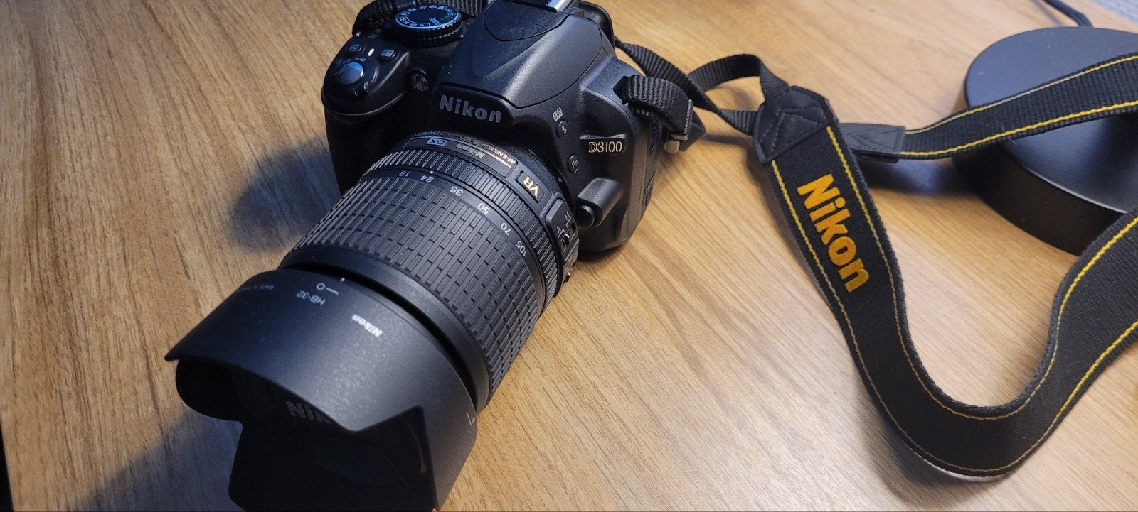 Nikon D3100 spiegelreflexcamera met 18-105mm lens, Audio, Tv en Foto, Fotocamera's Digitaal, Beeldstabilisatie, Gebruikt, Spiegelreflex
