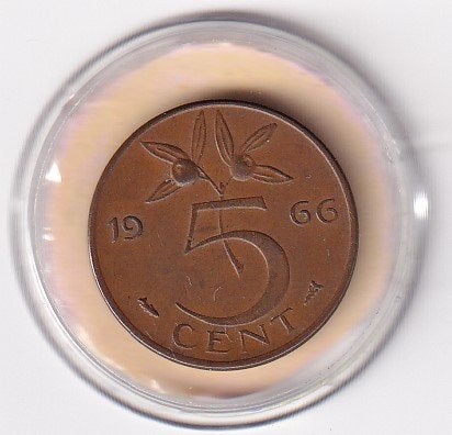 5 Cent 1966 a Zeer Netjes, Verzenden, Koningin Juliana, 5 cent, Losse munt