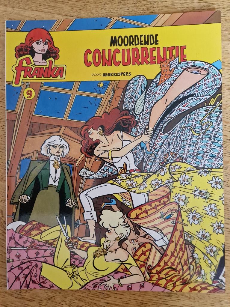 Franka 9 - Moordende concurrentie (SC) - 1e druk, Boeken, Eén stripboek, Ophalen of Verzenden, Zo goed als nieuw, Henk Kuijpers