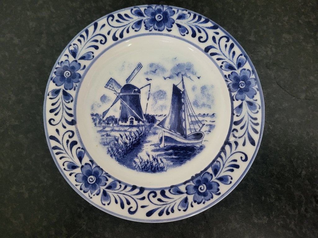 Klein Delfts blauw bordje, Ophalen of Verzenden