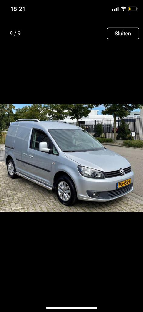 Volkswagen Caddy 1.6 D 55KW 2013, Voorwielaandrijving, 74 pk, 700 kg, Leder en Stof